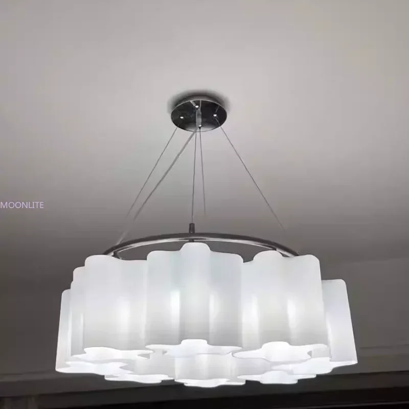 

Abajur Lamparas De Techo Colgante LED E27 Потолочный светильник Короткие модные лампы Спальня Стеклянная решетка Облака Потолочный светильник