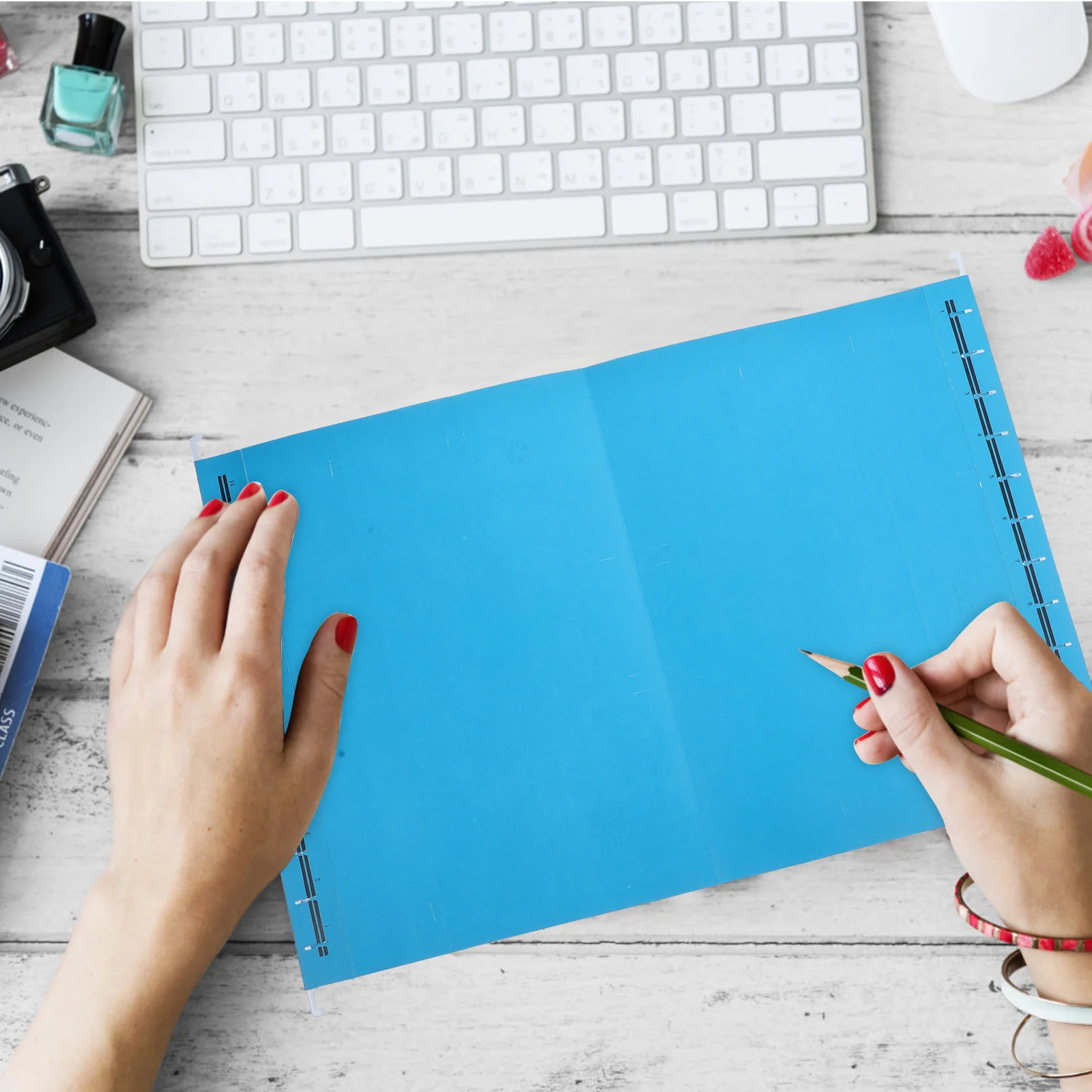 6Pcs Sturdy Paper Metal Clip File Folders Hanging File Holders for Documents Letters Bills Portable Office Filing Organizer