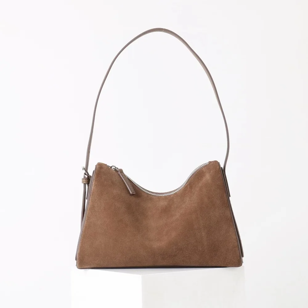 

Women's Handbags 2025 New Spring Autumn Casual Tote Bags Fashion Suede Cowhide Leather Women Shoulder Bags