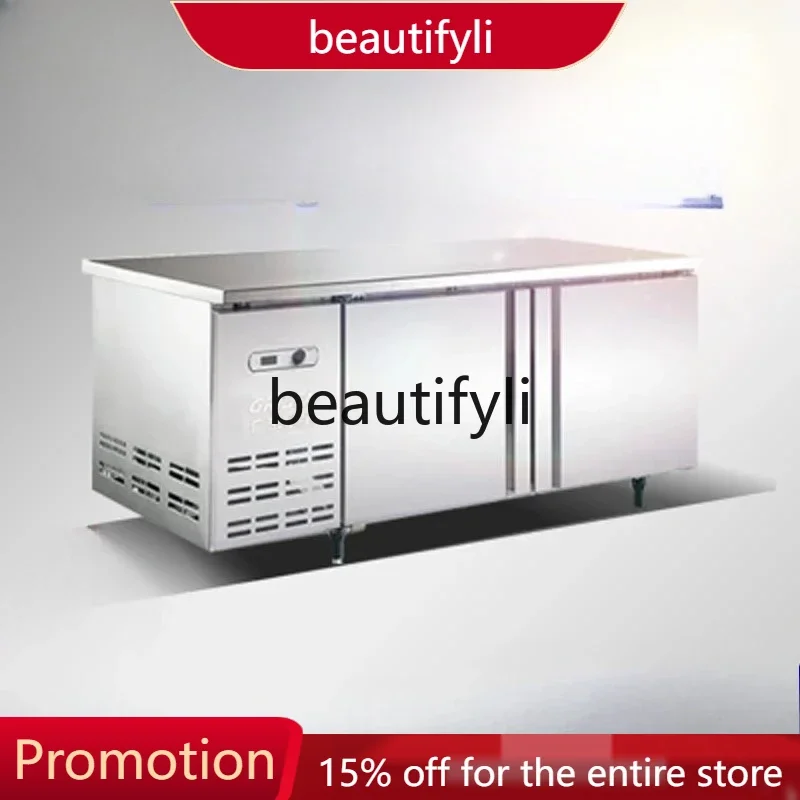 

A61 Commercial Freezer Refrigerated Chest Freezer Stainless Steel Fresh-Keeping Cabinet Workbench Refrigeration Equipment Commer