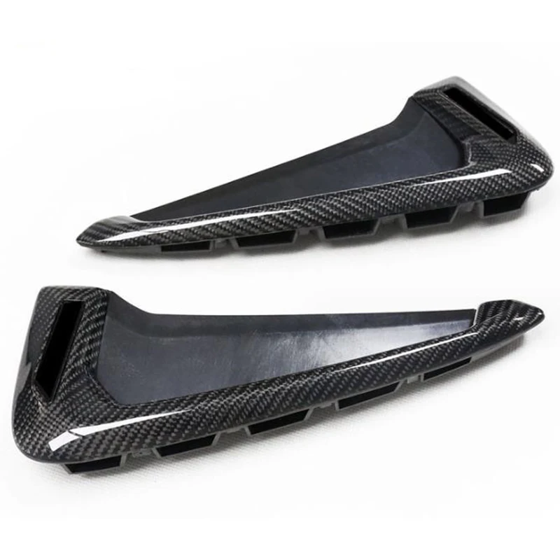 ABS+Real Carbon Fiber Replacement Style Body Side Fender Vent Trim Cover for BMW X5 F15 X5M F85 14 15 16 17 18 with Logo view 2