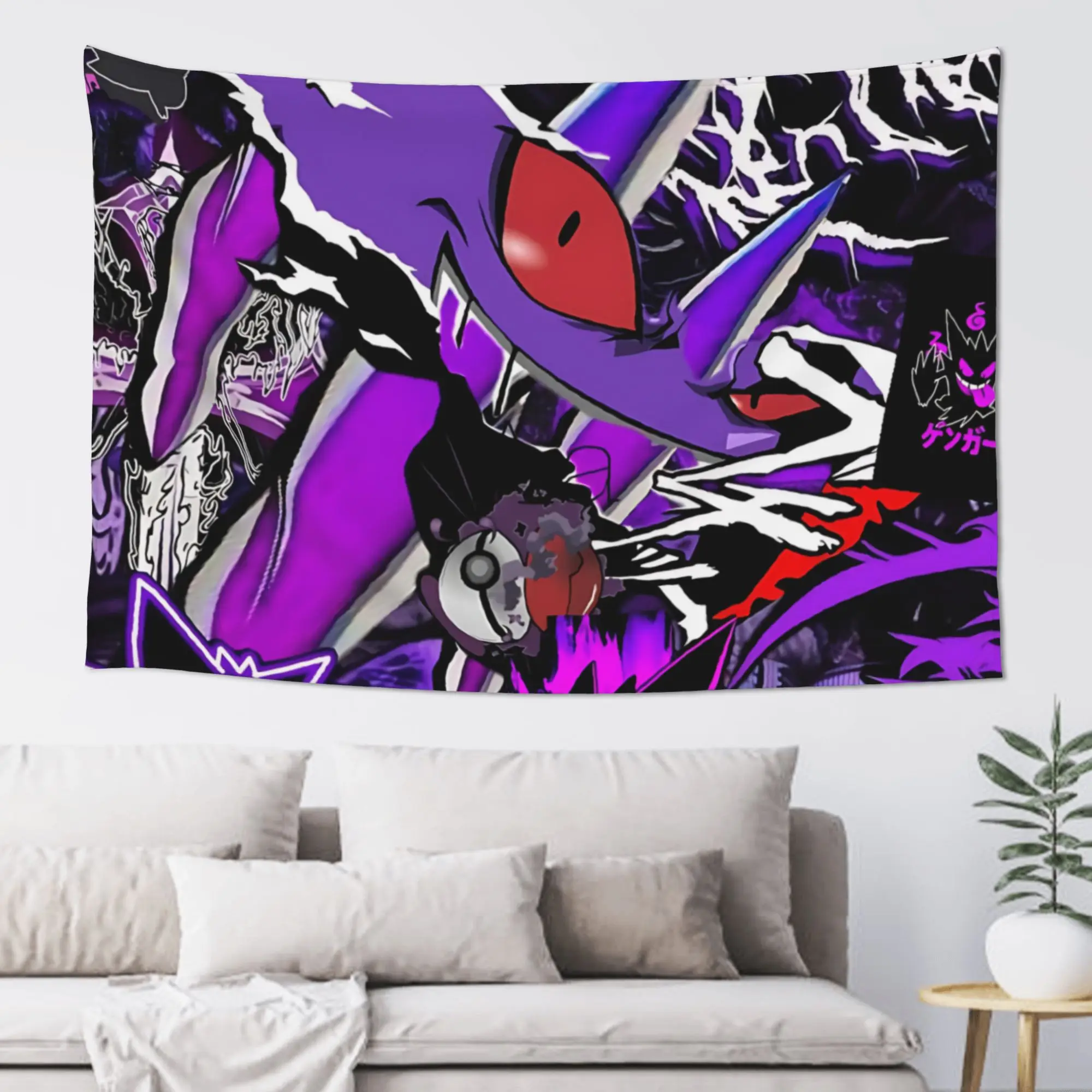 Cutecore Anime Pokemon Theme Tapestry Bedroom Decoration  Wall Hanging Blanket Tapestry Cool Stuff For Room