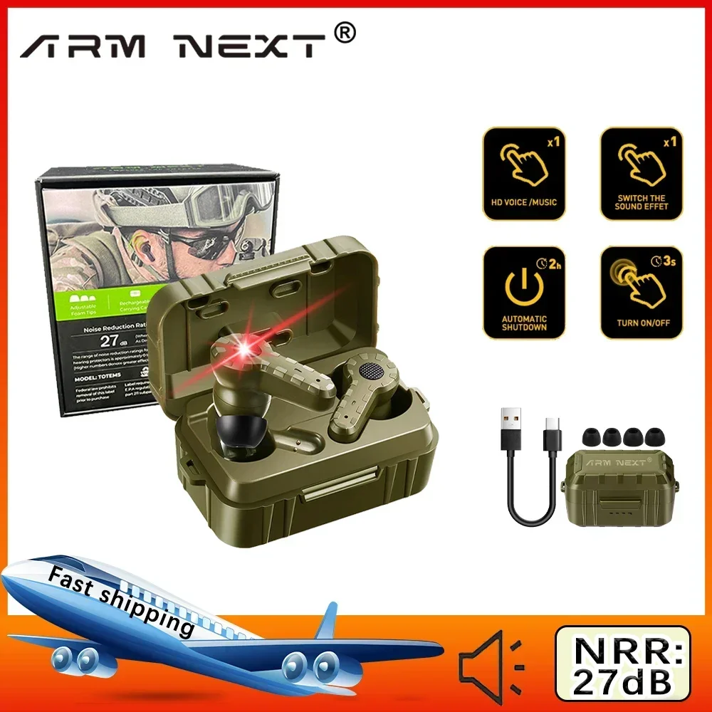 

ARM NEXT outdoor hunting electronic shooting earbuds headphones noise reduction earbuds, military tactical earbuds - NRR27db