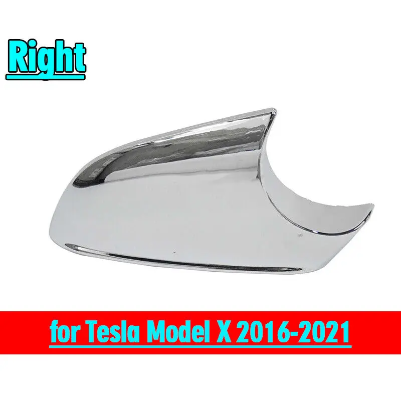 

Right Exterior Rear View Mirror Chrome Cover Fits For Tesla Model X 2016-2021