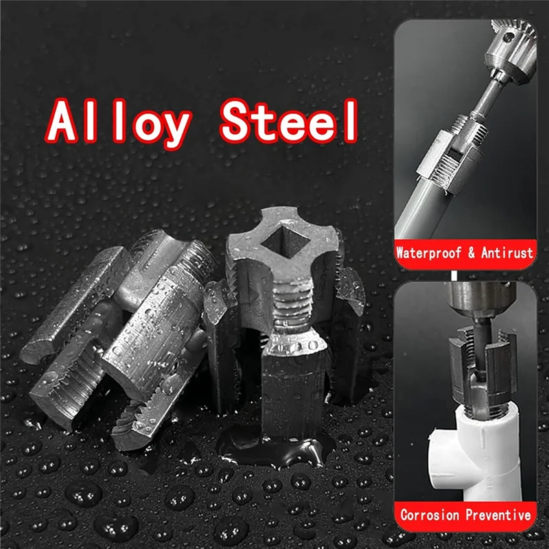 

【Hot-Selling!】Pipe Threading Tool Integrated Internal & External Pipe Threading Tool Pipe Threader Kit For 1/2" & 3/4" Pipe
