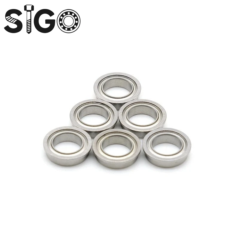 2pcs High Quality ABEC-7 MF128ZZ 8x12x3.5 Mm Chrome Steel Deep Groove Ball Bearing MF128ZZ Flanged Ball Bearing MF128