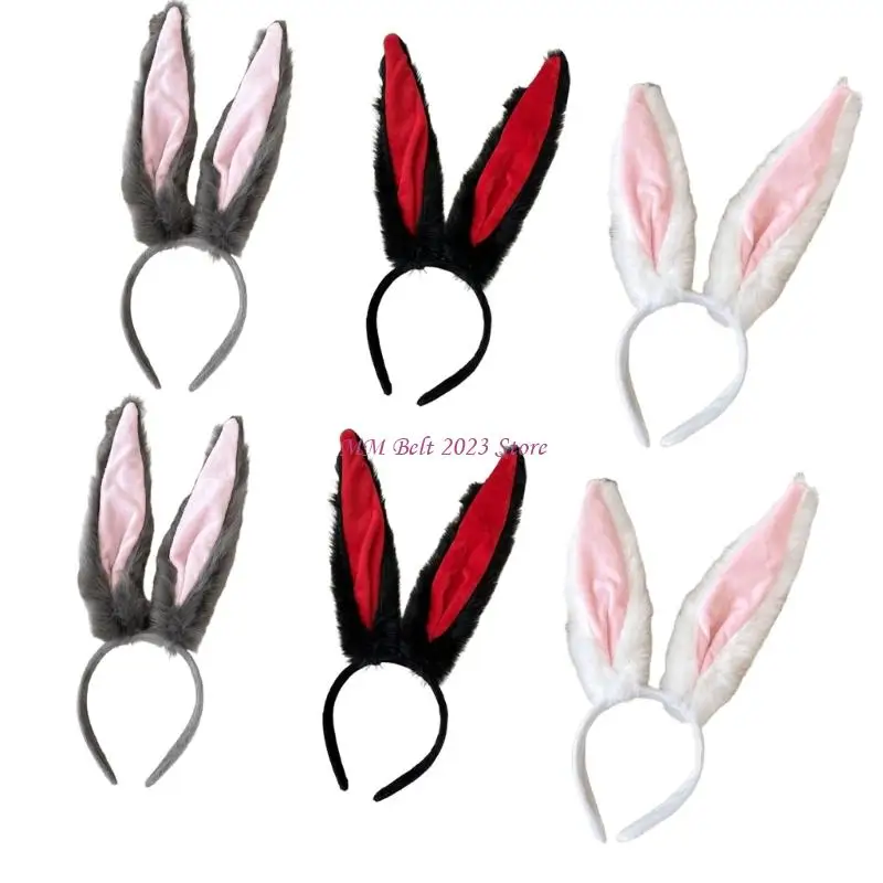49ME Grote Konijntjes Oren Haarband voor Vrouwen Meisje Mode Hairhoop voor Cosplay Party Festival Gelegenheid Pasen Party