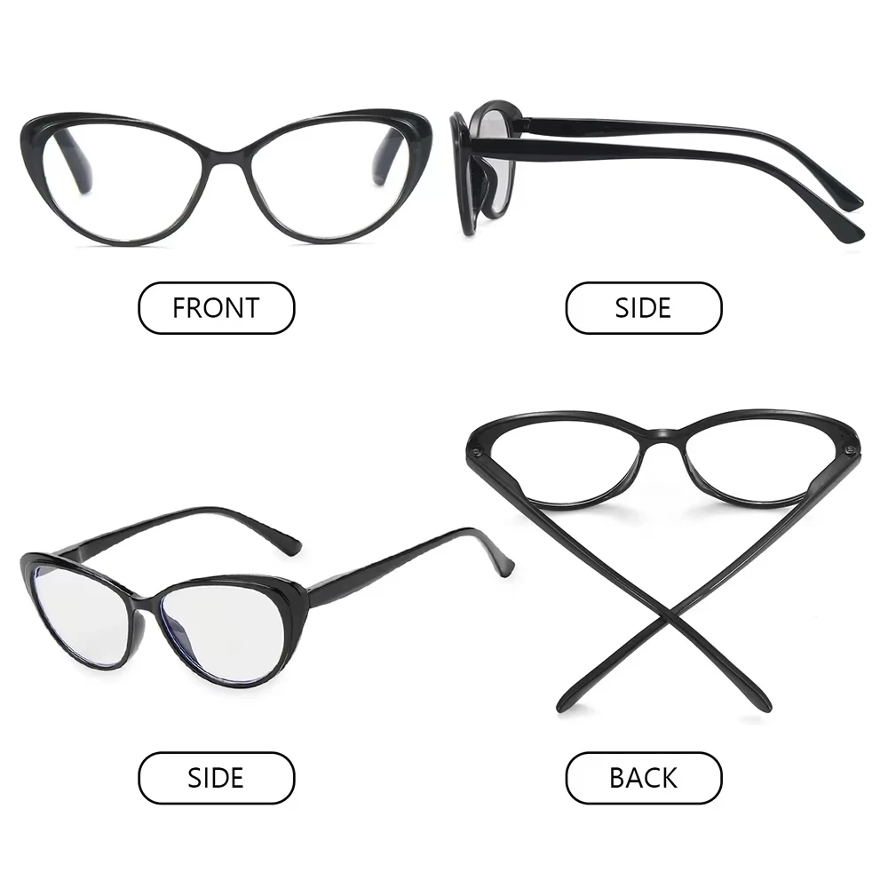 1pc Cat eye reading glasses for women, fashionable presbyopia lenses, Vintage style, +4.0 to +1.0 diopters image 5