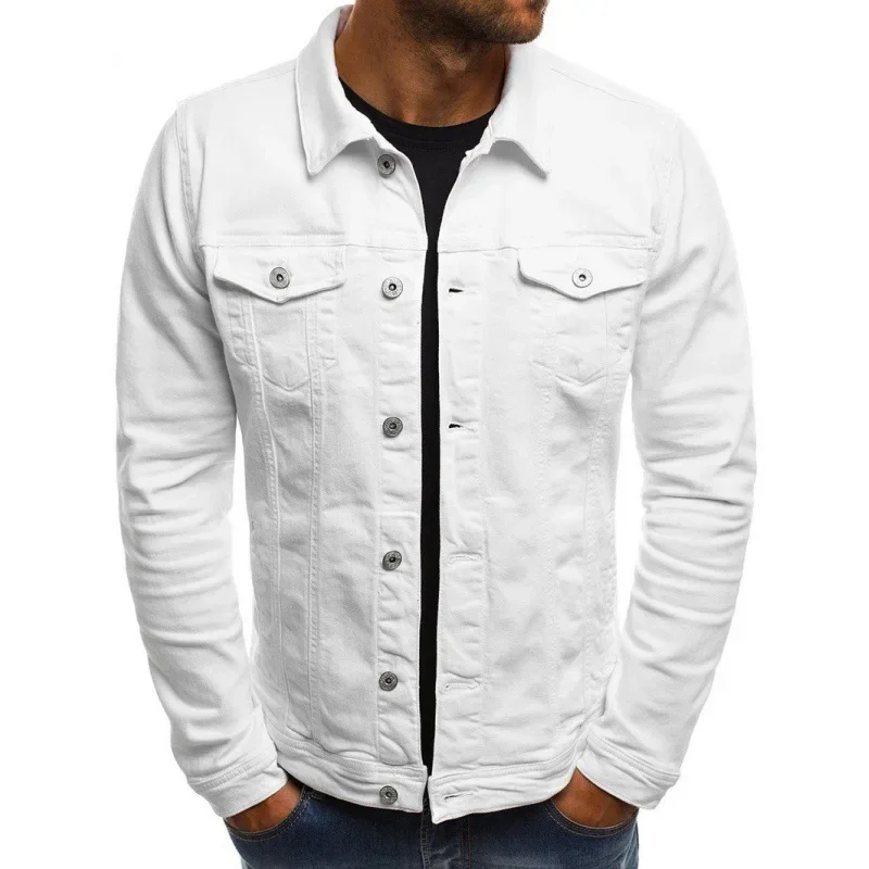Men's Retro Slim Fit Denim Jacket 2026 Spring Autumn Men's Retro Denim Jacket Multi Pockets Fashion Slim Fit Versatile Jean Coat