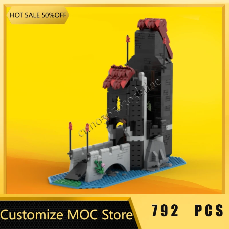

792-детали MOC, модель замка, башни, архитектурные детали, модульные строительные блоки, детская сборка, дисплей, игрушки, фестиваль, подарок-сюрприз