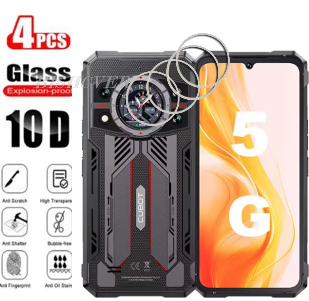 4Pcs Camera Lens Glass For Cubot KingKong 11 CubotKingKong11 6.72" Screen Protector Cover Film Camera Lens Protective Film