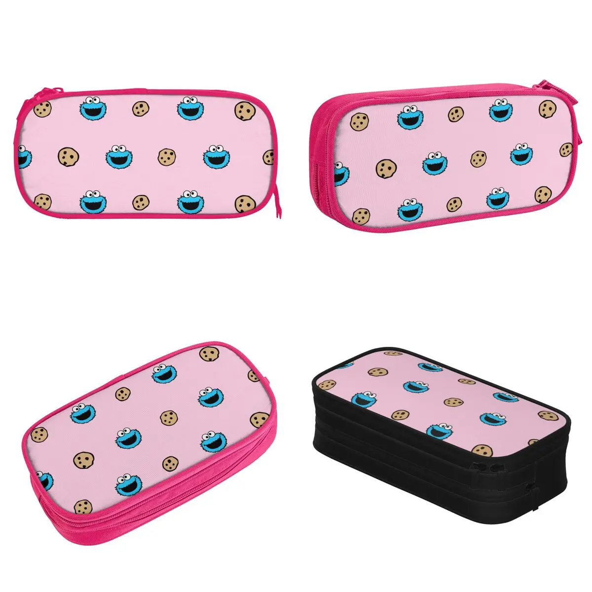 Sesamed Sweet Streets Pencil Cases Lovely Cartoon Pen Holder Bag Kids Large Storage Students School Zipper Pencil Box