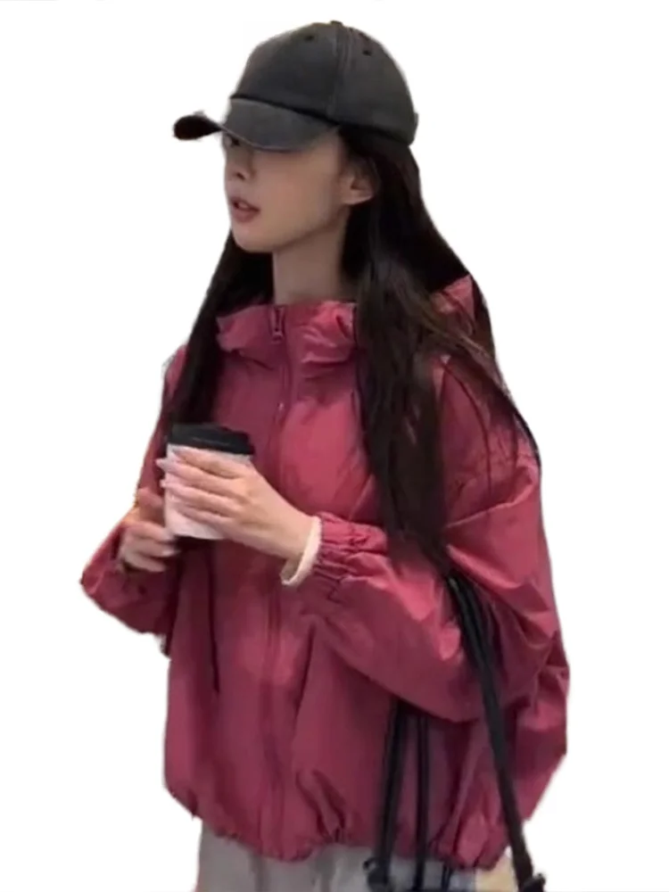 Premium ort Women's Workwear Jaet American Chic Faionable Spring Autumn Coat Casual Loose Fit Single Piece Regular Length