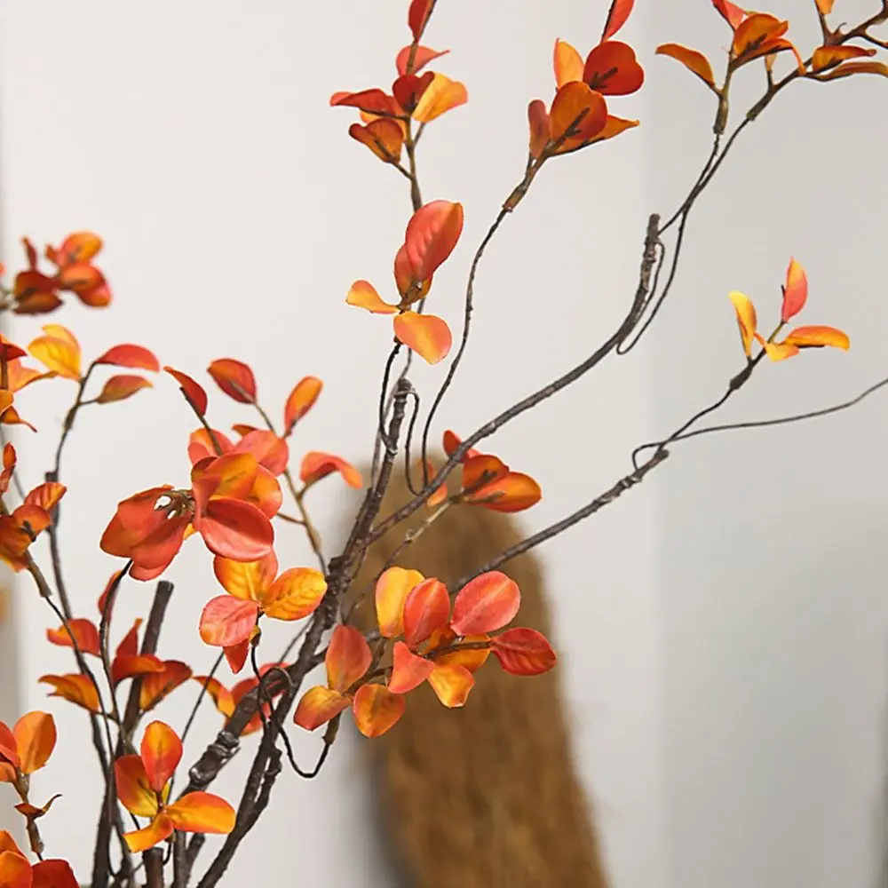 Retro Autumn Leaf Plant Bouquet Withered Long Artificial Maple Leaf 59cm/90cm Handmade Fake Maple Leaf Branch Outdoor