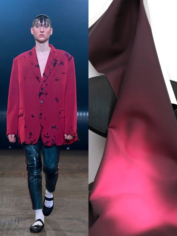 

Чувствительная к температуре ткань из искусственной кожи, меняющая цвет, черная, красная, розовая, одежда, технология домашнего дизайнера, креативная ткань