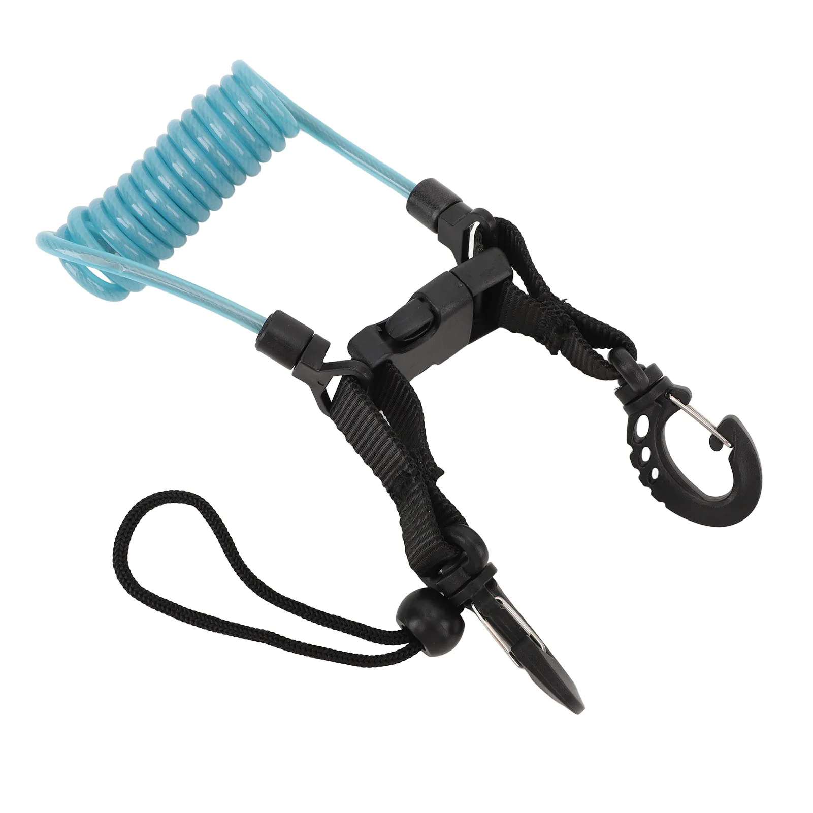 

Спиральный ремешок для камеры для дайвинга, быстросъемная пряжка, проволока из нержавеющей стали, спиральный ремешок для камеры с защитой от потери для подводной фотографии