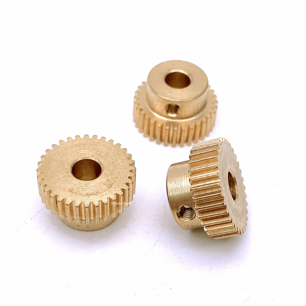 0.5M Step Copper Gear 20/28/30/32/35/36/40/45/56/60 Teeth DIY Model