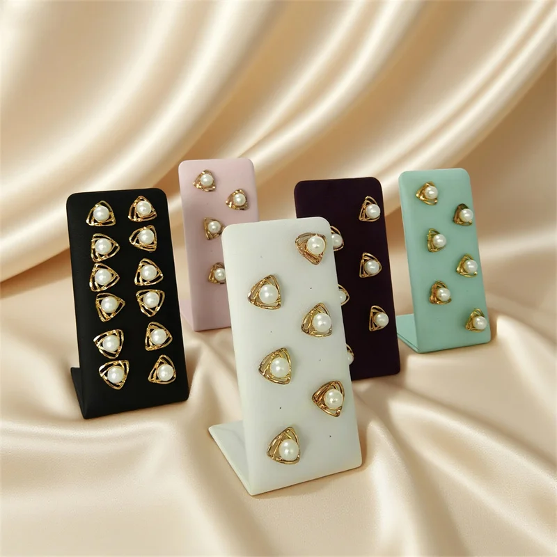 6-Color L-Shaped 6 Pairs Of Stud Earrings Display Stand Jewelry Display Tool Jewelry Display Table Stud Earrings Display Stand