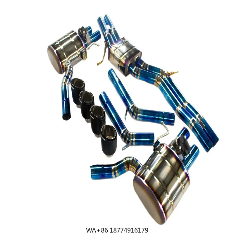 

Самая популярная выхлопная система для S4/S5 B9 B9.5 3.0T 2017, улучшающая производительность из титанового сплава синего цвета