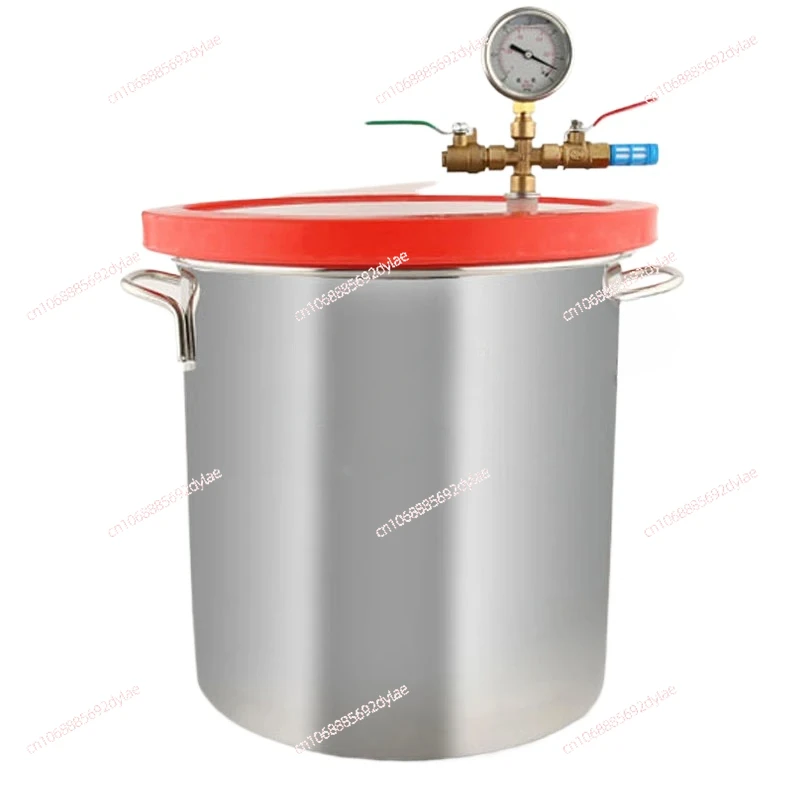 Stainless Steel Vacuum Pump Defoaming Bucket 1.5L 18L  Epoxy Resin Silicone Gypsum Vacuum Degassing Chamber Defoaming Bar