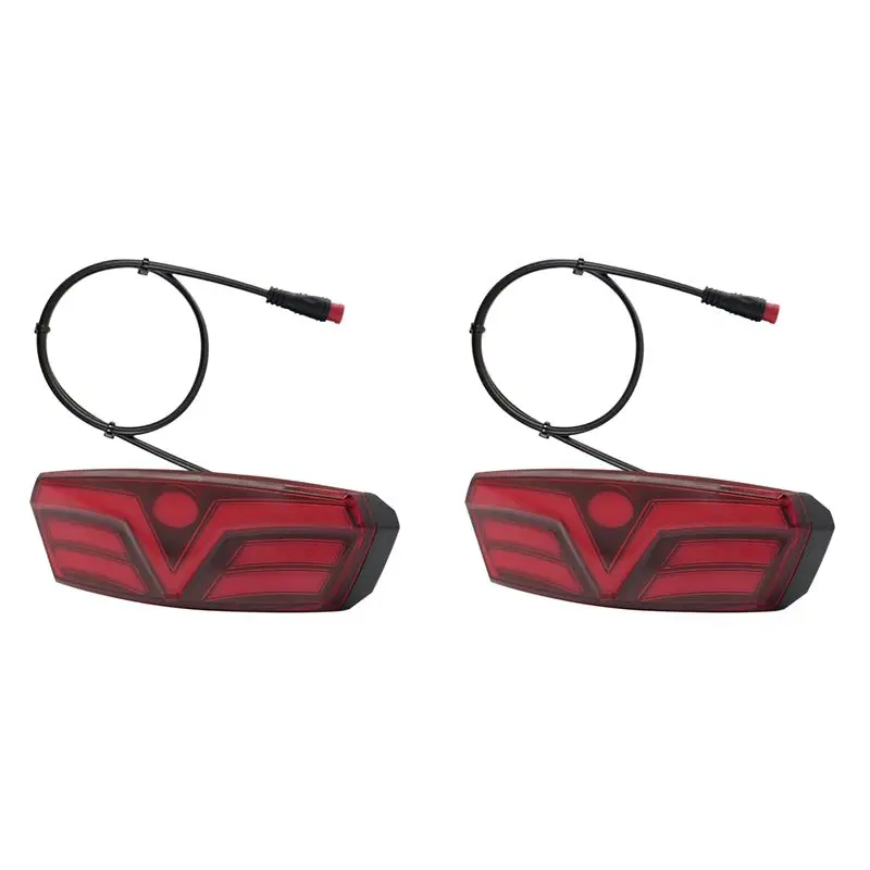 CGDS-2X Feu de Porte-Bagages LED pour Vélo de Montagne, Étanche, Feu Arrière Réfléchissant pour Siège Arrière de Vélo, Avertisseur de Sécurité pour la Conduite Nocturne