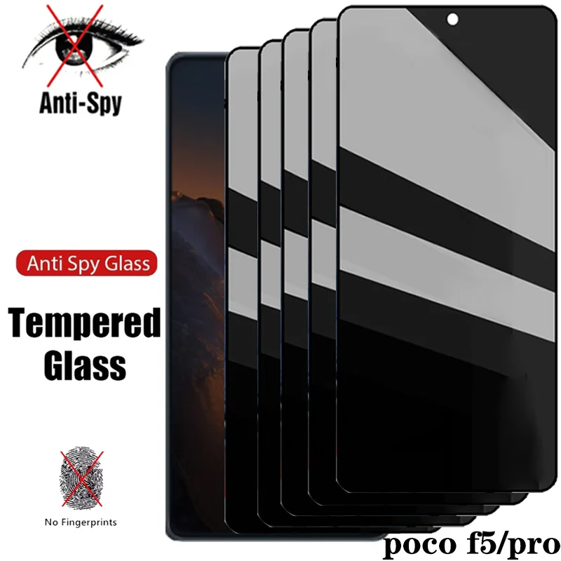 

anti-spy Tempered Glass For poco f5 pro privacy screen protector poko f5 privacy glass film pocof5 pro pelicula privacidade For xiaomi poco f5 pro Glass protector