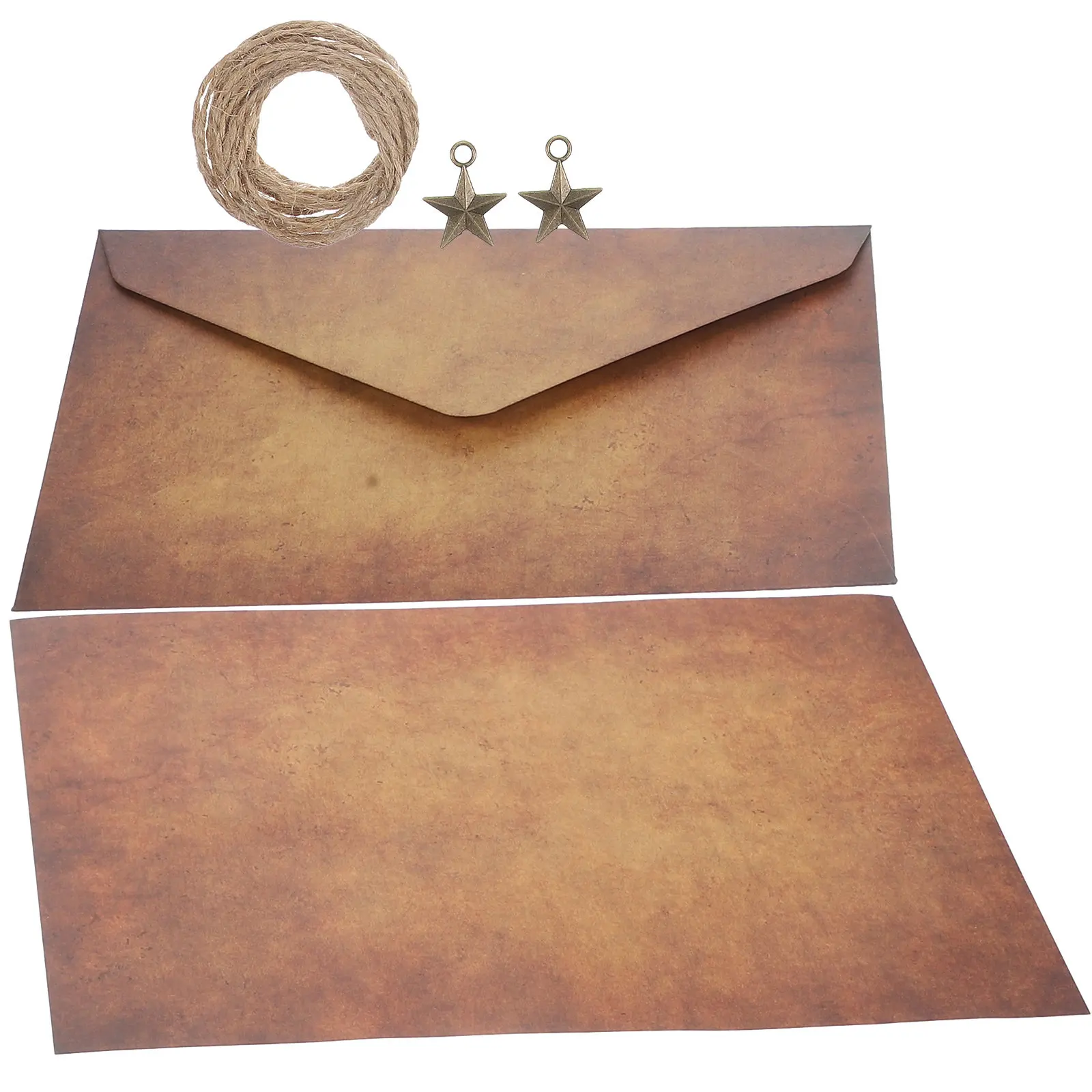 5Sets Kraft Envelope Set for Blessing Cards Wedding Birthday Valentine Greeting Invitations Festival Protection