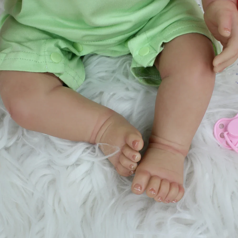 Bz人形-リアルなソフトシリコン生まれ変わった赤ちゃん人形、女の子のためのかわいいプレイハウスおもちゃ、手描きの3D肌、目に見えないベビードール55 cm