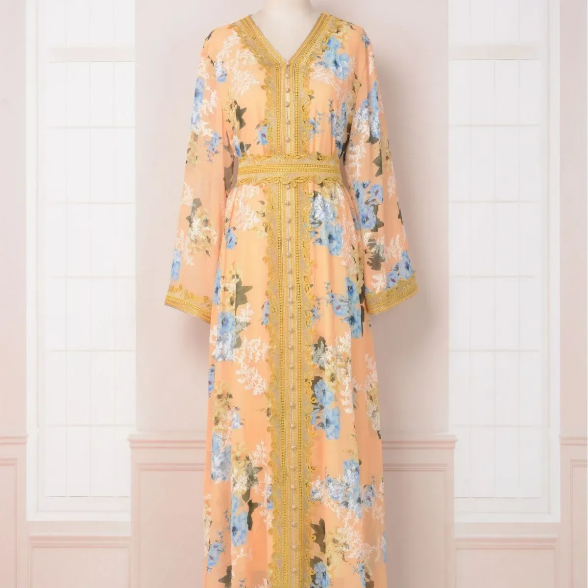 

Embroidered Printed Abaya for Women Muslim Evening Dress High Quality Ornate Clothing Elegant Retro Islam Clothing Women Muslim