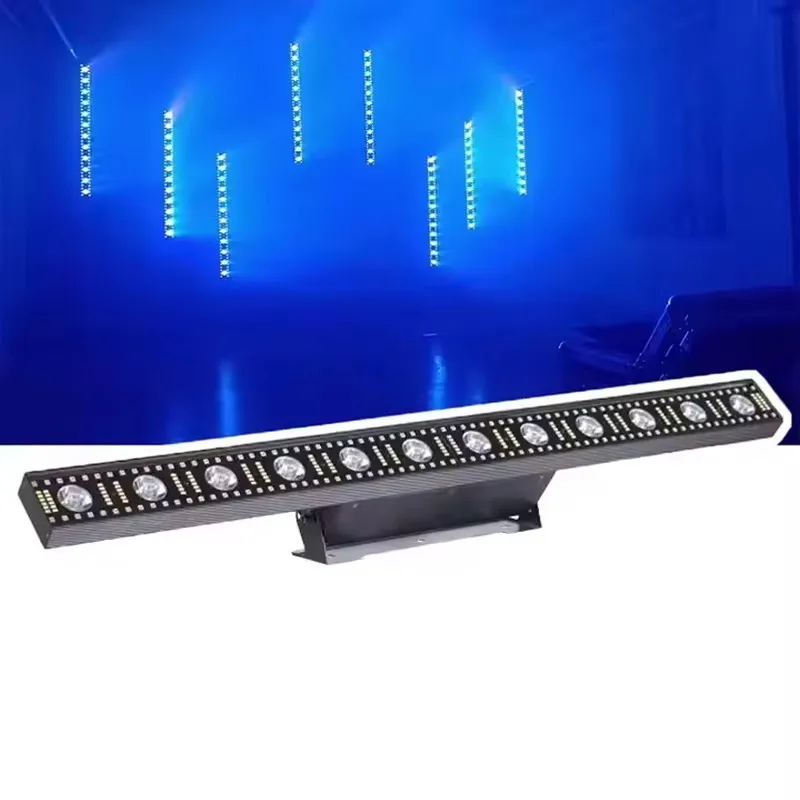 Barra de dj profissional 12x3w branco quente/rgb led pixel feixe barra luz 3 em 1 matriz lavagem dj efeito iluminação