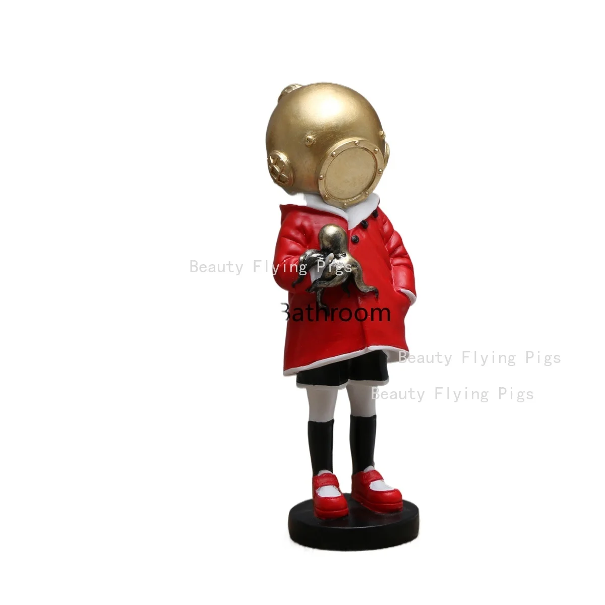 Resin Banksy Diving Girl Figurines Interior Art Figure Modern Character Ornament Home Bedroom Desktop Collection Model Objects