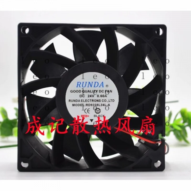 CC  for  RUNDA RD9238L24L-A 9038 DC24V 0.60A 9CM 2-Wire Inverter Cooling Fan