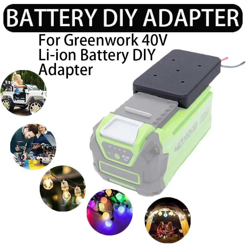 Adaptador DIY de bateria de ferramenta para bateria de íon de lítio portátil Greenwork 40V 14WG Adaptador DIY compatível com a série Greenwork 40V