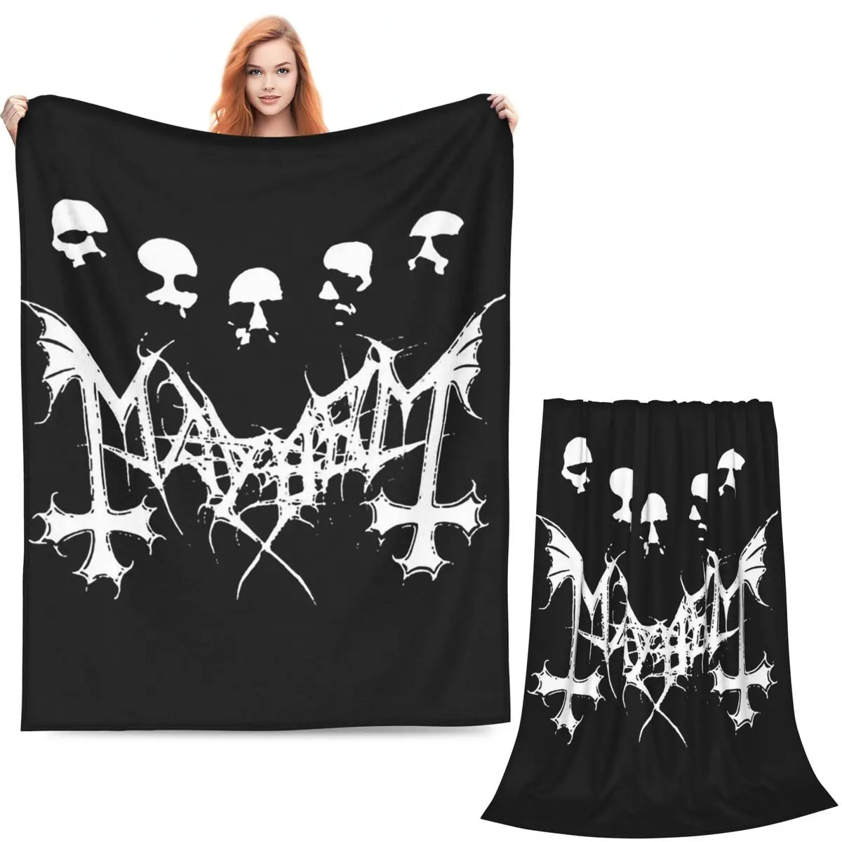 Mayhem Norway Band Blanket Soft Warm Flannel Throw Blanket Bedding for Bed Living room Picnic Travel Home Sofa