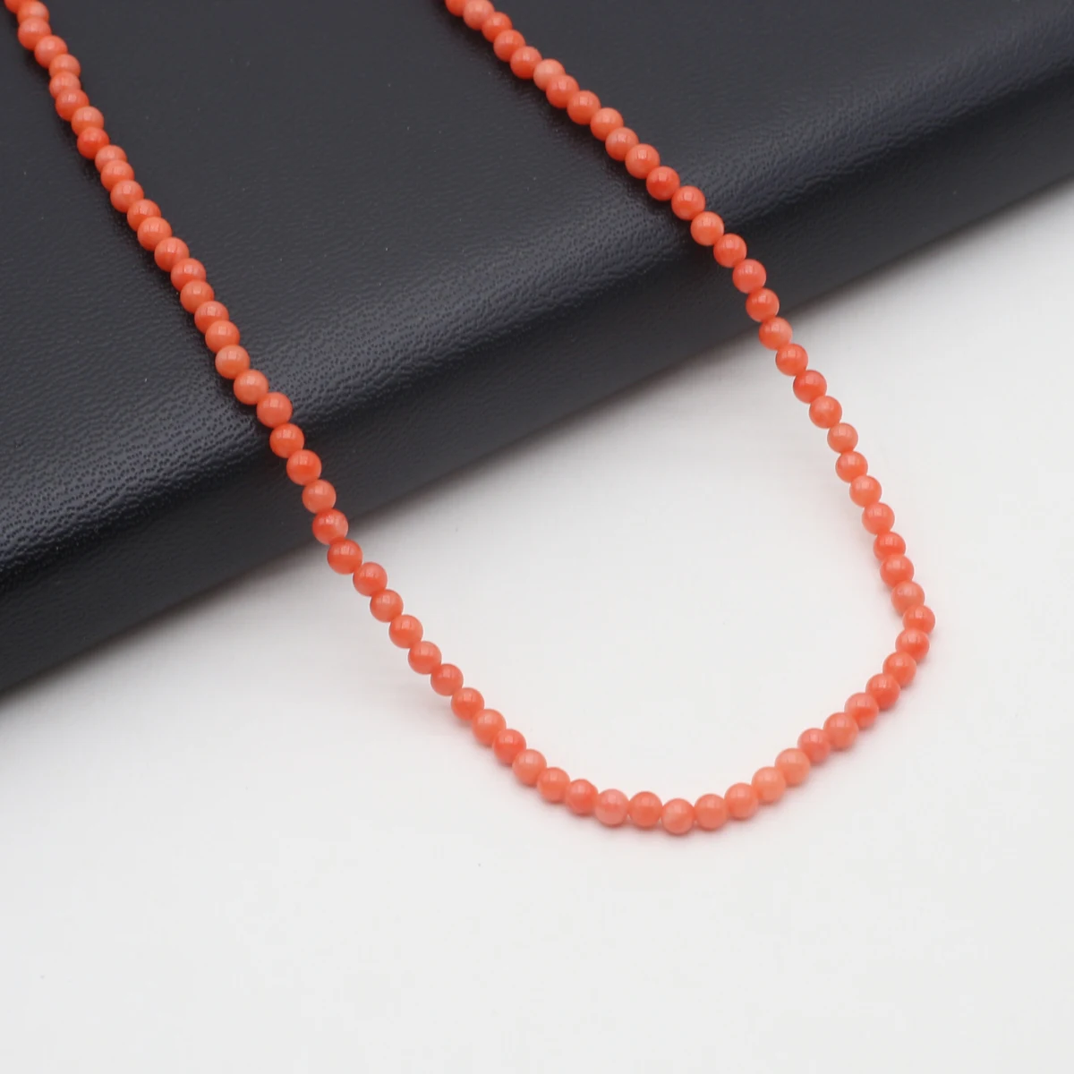 Hot New Natural Red Coral Round Beads 3mm Charming Jewelry Necklace 43cm Jewelry Gift for Women