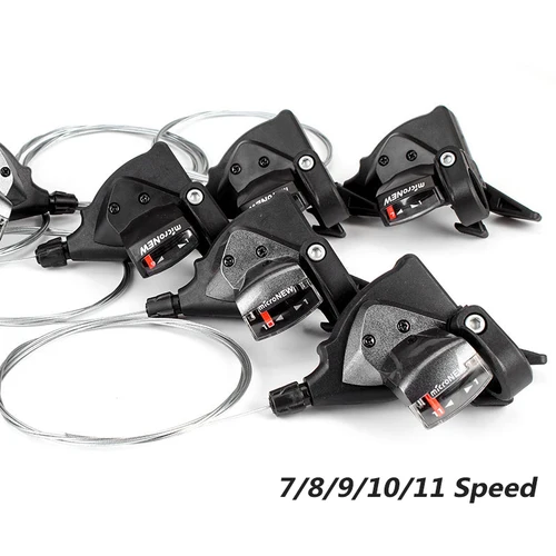 Palanca de cambio delantera y trasera para bicicleta, palanca de cambios de 7/8/9/10/11 velocidades para bicicleta de montaña, piezas de bicicleta microNEW