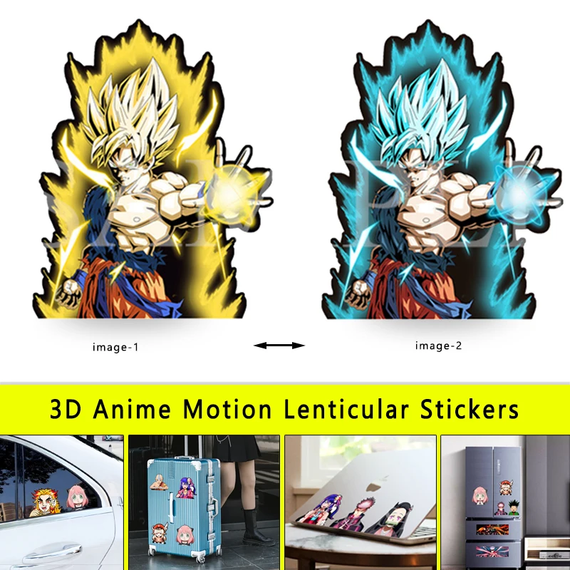 Dragon Ball Z Goku Supersaiyan Motion Sticker Anime Sticker Waterproof Decals for Cars,Laptop, Refrigerator,Suitcase, Etc. Toy