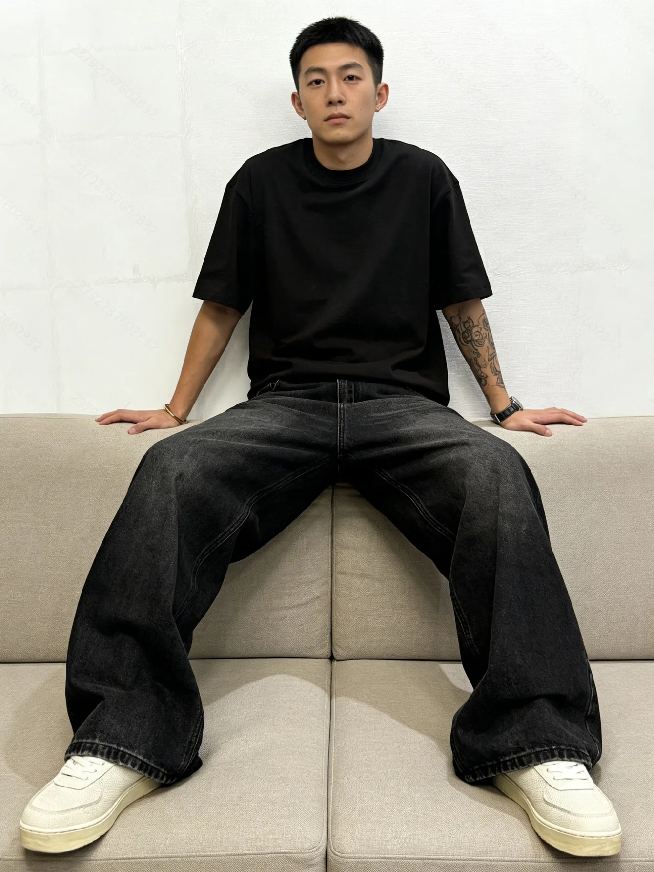 Men's Wide-leg Jeans For Daily Dating Perfect Gift No Accessories Included