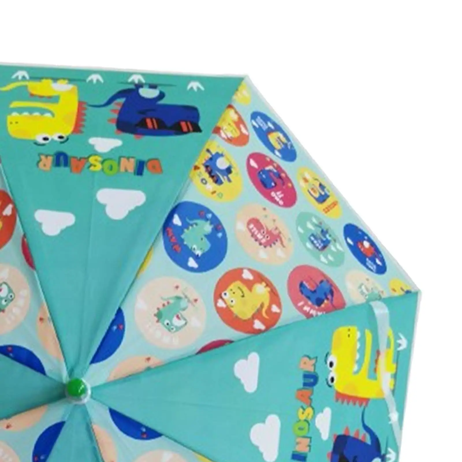 Kids Umbrella Cartoon Dinosaur Pattern Strong Lightweight Straight Umbrella Long Handle Umbrella Straight Umbrella Windproof