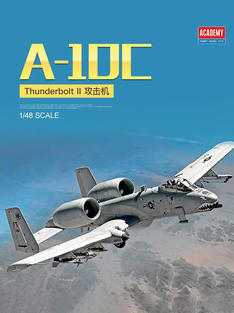 Academy rakitan Kit Model pesawat terbang 12348 A-10C Thunderbolt 2 pesawat dukungan serangan dekat 1/48