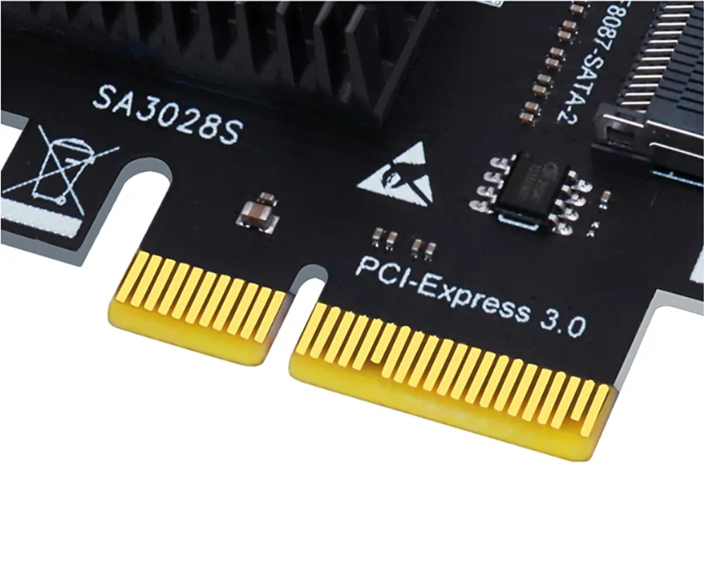 SFF8087 Mini SAS 8-Port Sata 3.0 Adapter Expansion Card PCIe3.0 to SFF 8087 SFF-8087 SATA3.0 ASM1166 Chip