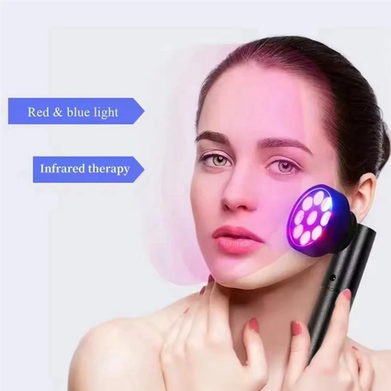 อุปกรณ์เครื่องมือกายภาพบําบัดด้วยแสง AAAC-Red พร้อมไฟ LED 9 ดวง แสงอินฟราเรดสีแดงและใกล้เพื่อบรรเทาอาการปวดตามร่างกาย