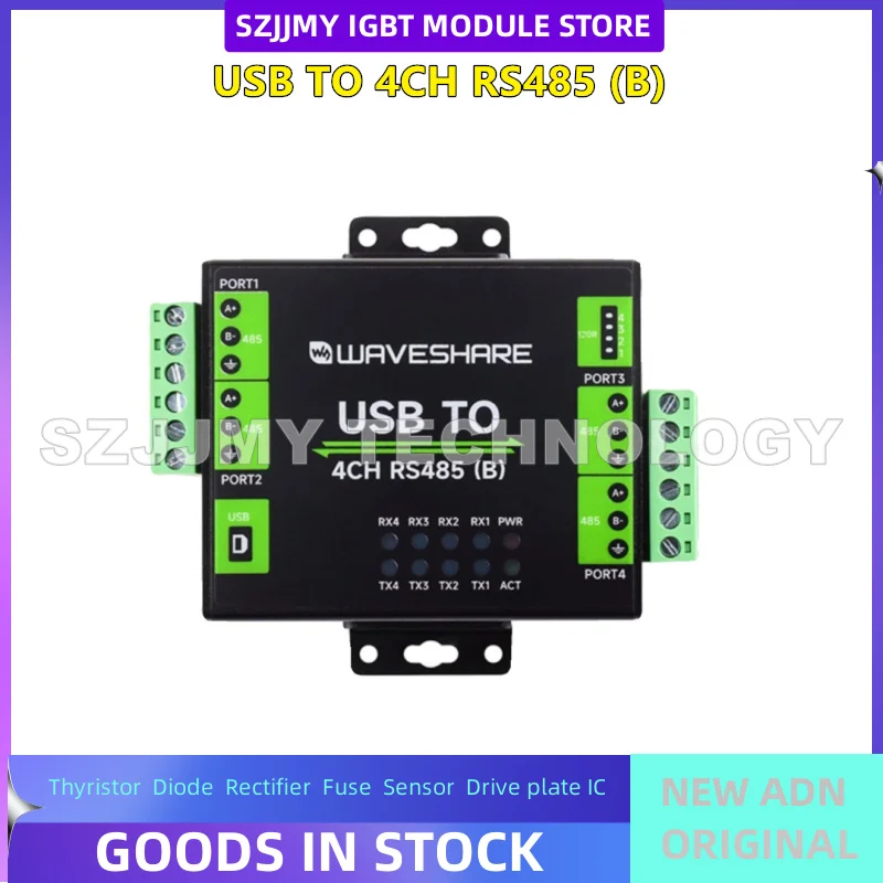 NEW  USB to 4-way RS485 converter CH344L universal serial communication module industrial grade isolated type