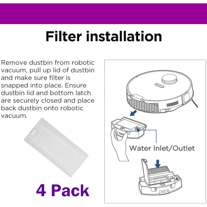 ل ميديا M9 /VCR S10 Plus /Eureka E20 Plus NERE10s E10S /Obode A8 ملحقات فرشاة جانبية رئيسية خرقة فلتر Hepa مكنسة كهربائية