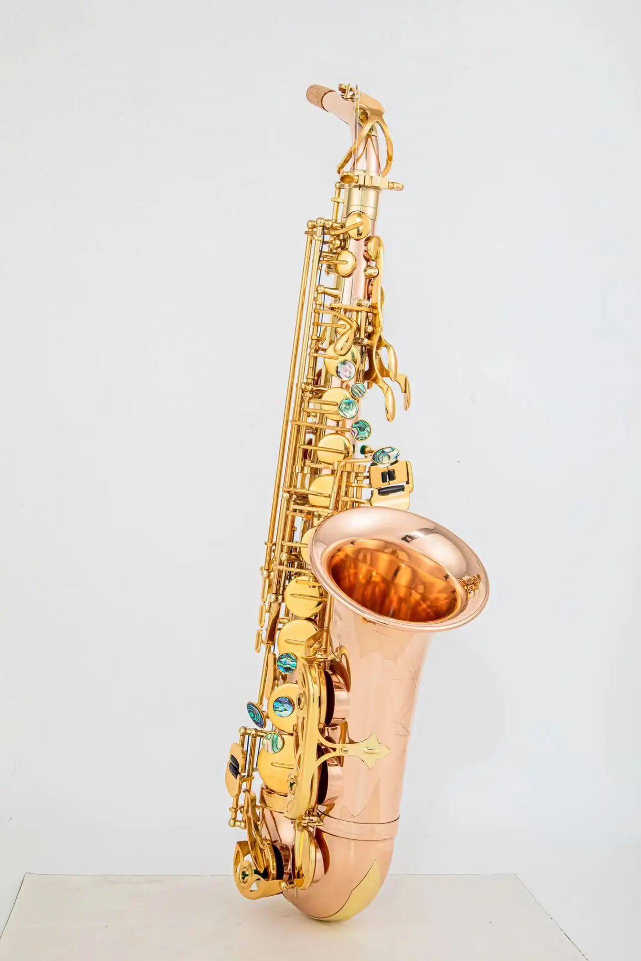 Professional Performance of Alto Saxophone in Brass Flat B-key, Playing Saxophone Wind Instruments f