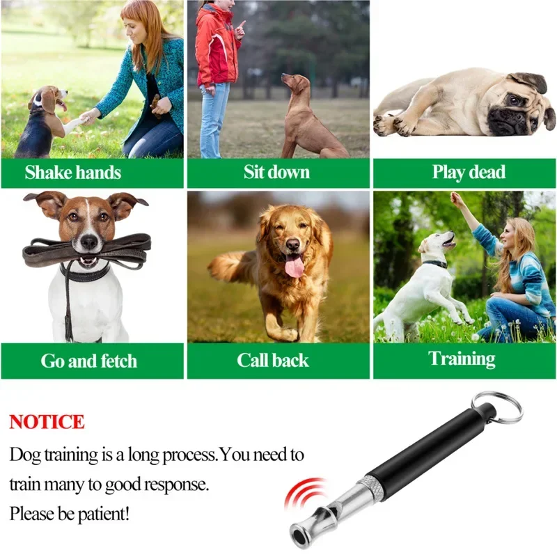 New Dog Pet High Frequency Supersonic Whistle Stop Barking Bark Control Dog Training Deterrent Whistle Puppy Adjustable Training