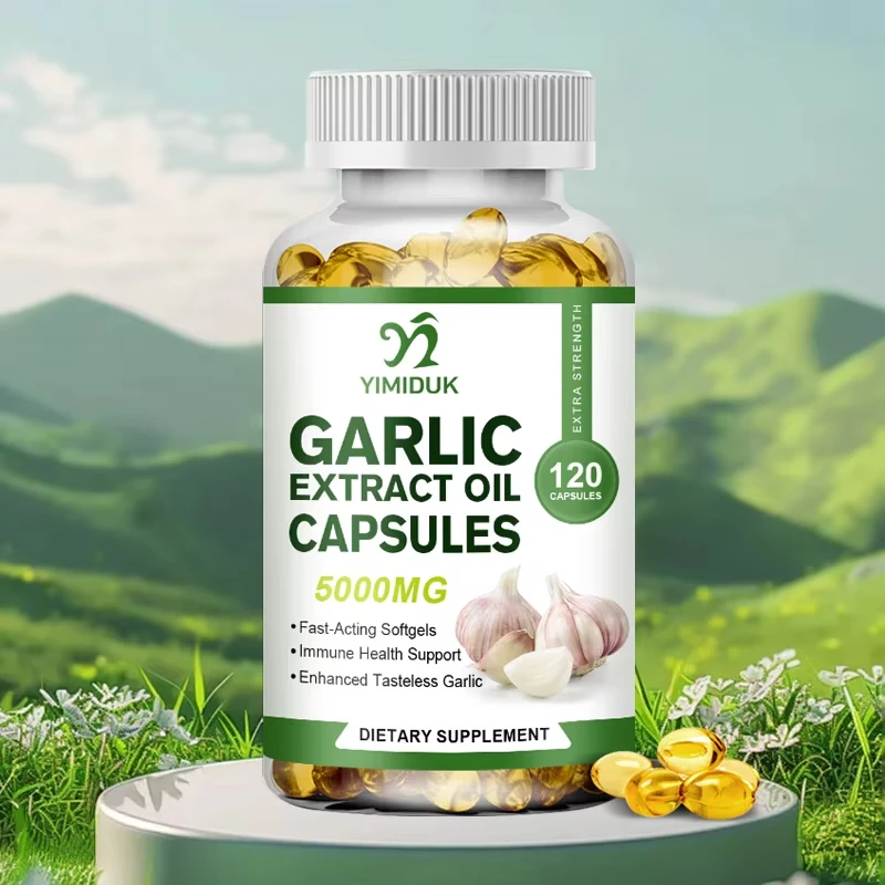 

Natural Organic Garlic Oil Capsules for Hypertension & High Cholesterol People Immune System & Heart Health