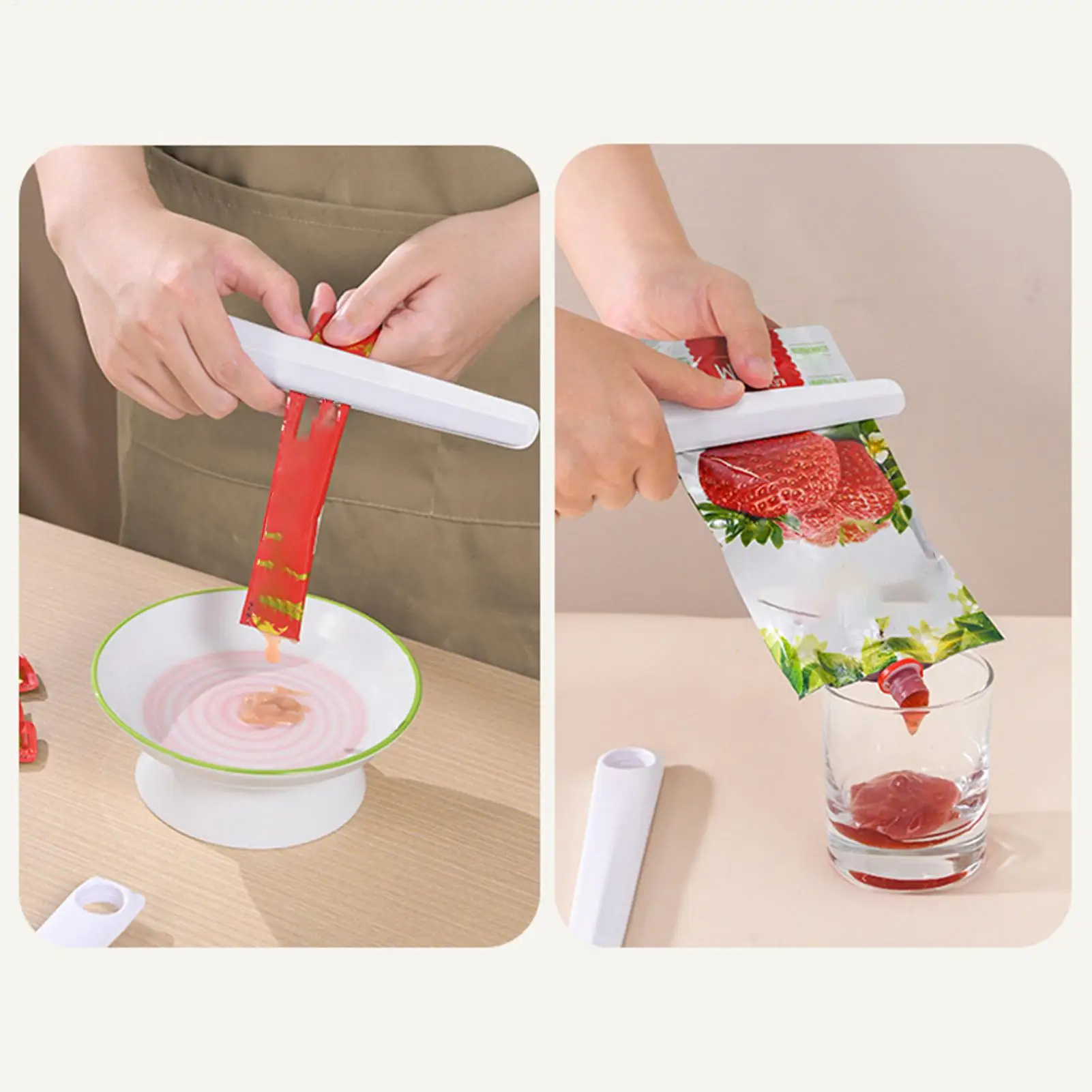 

Plastic Bag Pouch Squeezer Magnetic Multi-functional Plastic Bag Squeezer Cat Design Squeezing Tool for Liquid Pet Food