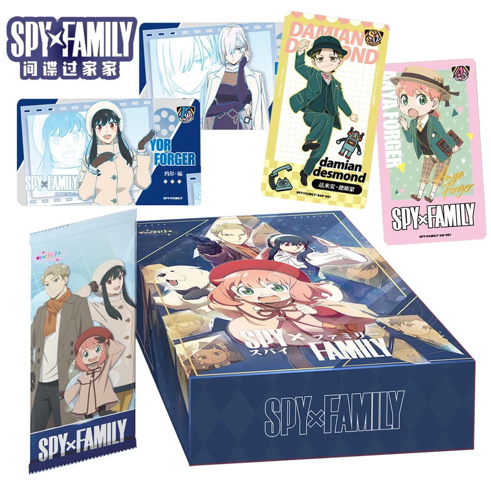Spy x Family Collectible Trading Cards Booster Box-Anya Loid Yor Forger Damian Desmond Anime Spy Themed Holo Foil Rare Character