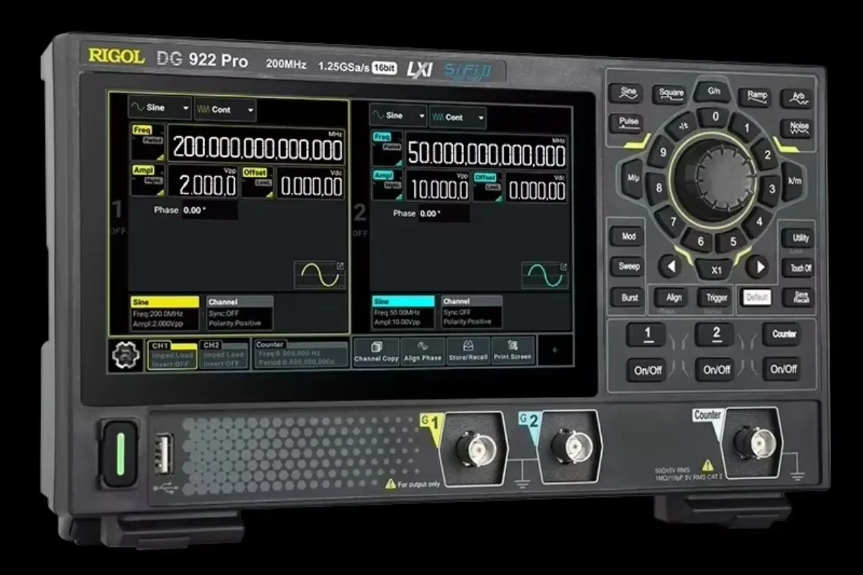1PC RIGOL DG902 Pro 70MHz  1.25Gsa/s 16bits Function/Arbitrary Waveform Generator 2 Channel 7